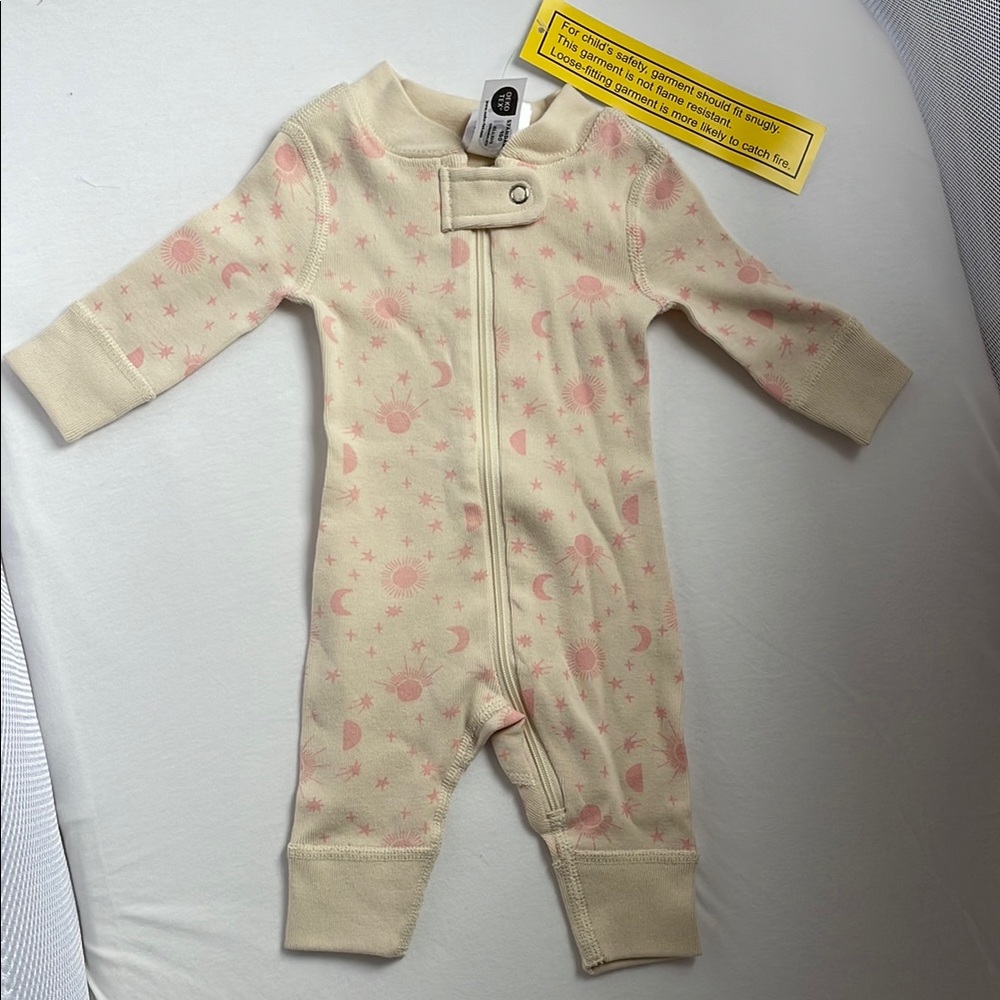 Cream and Pink Kids One Piece